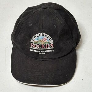 Vintage MLB Colorado Rockies Adjustable Black Cap Hat